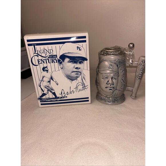 Other - Pristine 1999 Babe Ruth Legend of the Century Collectors Lidded Beer Stein COA